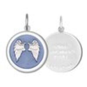 NWT LOLA & COMPANY Pendant Angel Wings Fly Silver Lavendar Sz Medium